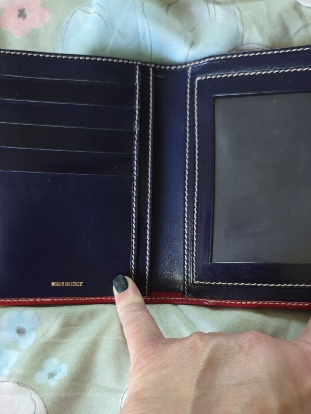 kate spade Red Leather Compact Wallet with Gold Logo - Picture 3 of 3